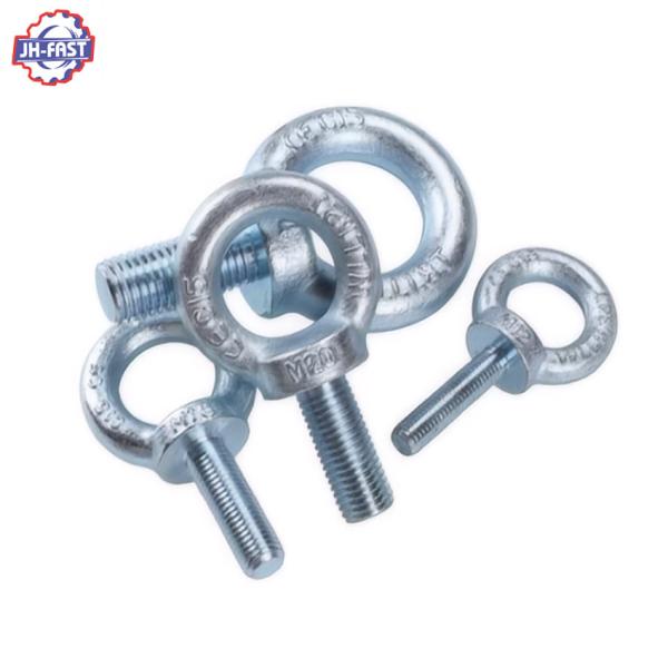 DIN 580 35mm Length Grade 8 Fully Threaded Carbon Steel Black Galvanized Eye Bolt
