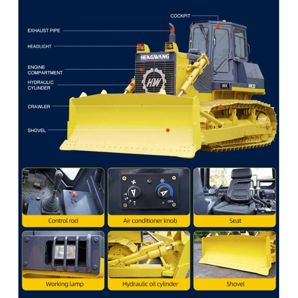 Construction Site 120KW Crawler Bulldozer
