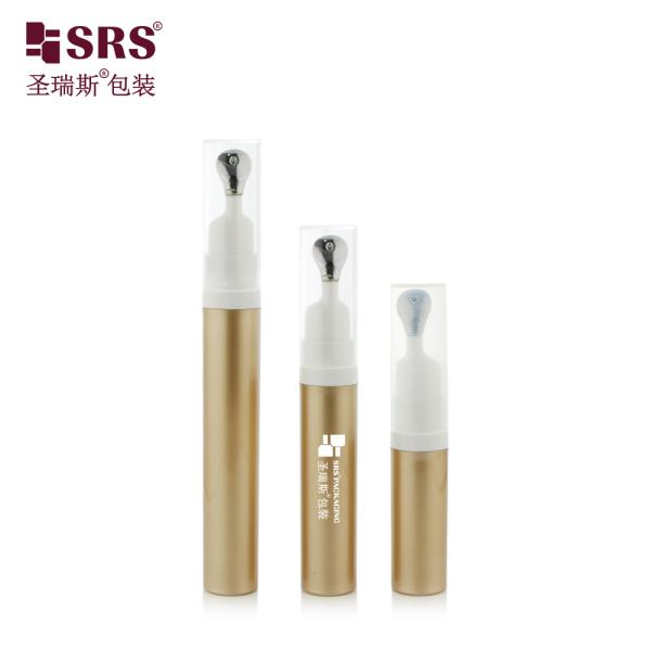 A0035 7.5ml 10ml 15ml Injection PP PCR Recycled Plastic Bottle With Zinc Alloy Applicator For Eye Serum