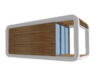 Bungalow pré-fabricado de madeira com estrutura de aço leve Casas pré-fabricadas
