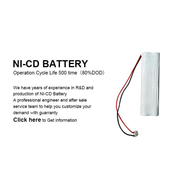 4.8v Никель-кадмиевая батарея 1200mAh 1500mAh Nicd батарея
