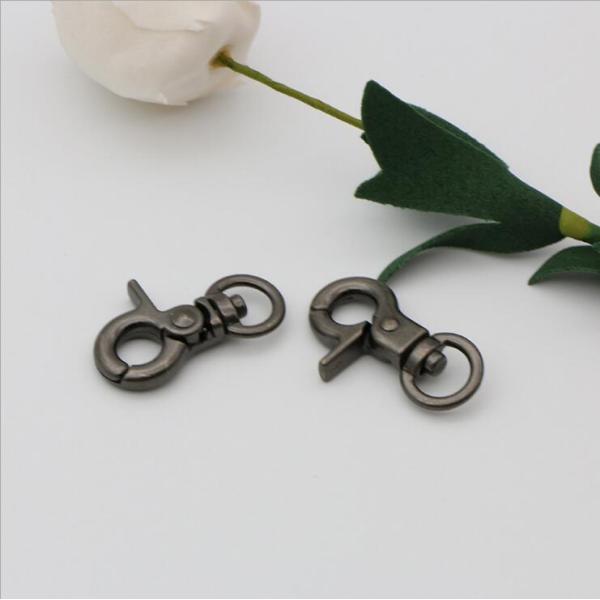 Bag metal accessories zinc alloy gunmetal color 8.5 mm trigger snap hook wholesale