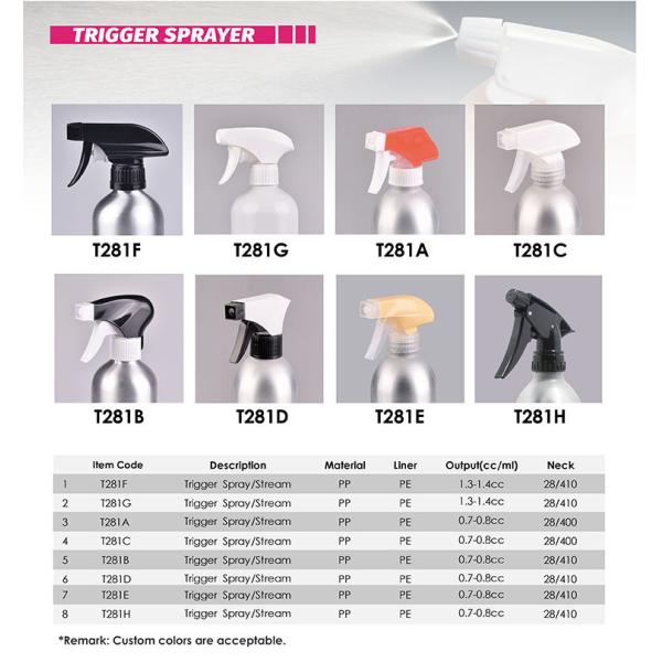 20ml 65ml душат алюминиевые косметические бутылки туман распыляет Dia 40mm