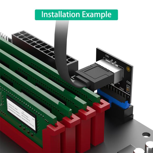 Vertical USB 3.1 Type E Adapter 19 Pin Front Panel Socket
