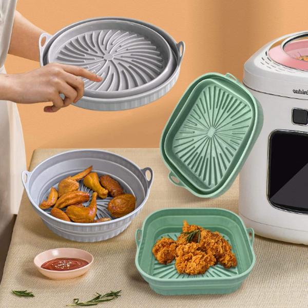 Hot Sell High Temperature Air Fryer Foldable Silicone Mat Food Grade