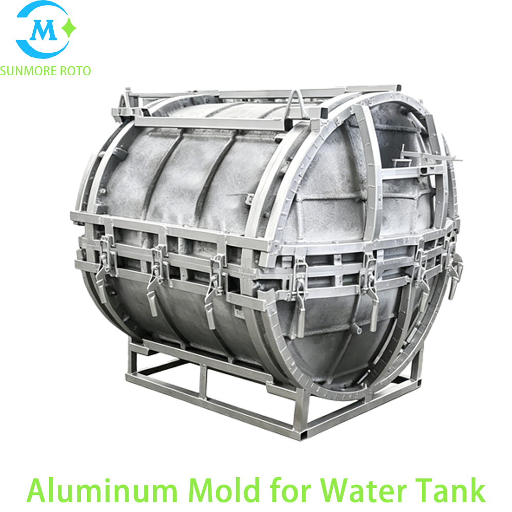 SUNMORE ROTO Custom Rotomolding Aluminum Water Tank Mould, Aluminum Alloy Rotational Mold For PE Plastic Horizontal Water Storage Tank