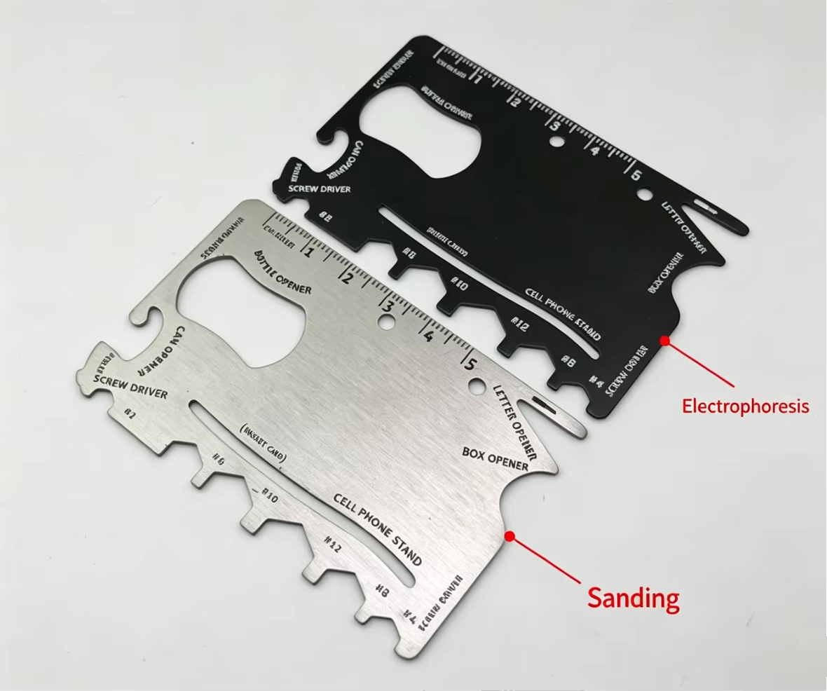 Custom Logo Stainless Steel EDC Survival Card Pocket Multi Tool Keychain Wallet Size Outdoor Camping Gift Waterproof Lightweight