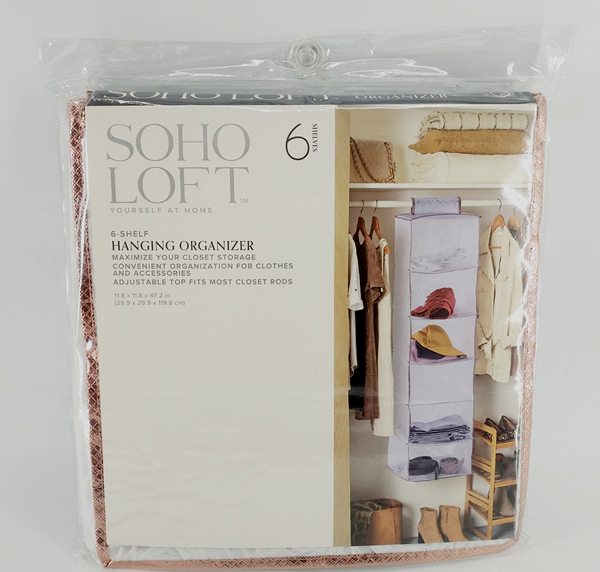 Белый организатор смертной казни через повешение 6 полок, вися организатор свитера шкафа