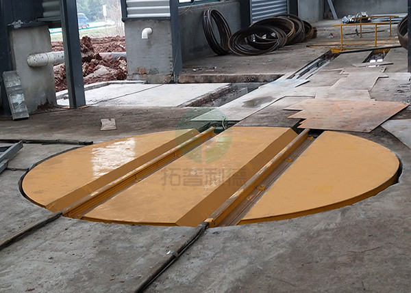 5t industrial electric turntable for steel mill material handling car on railway