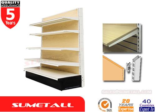 MDF Wood Back Gondola Store Shelving , Supermarket Department Store Shelving