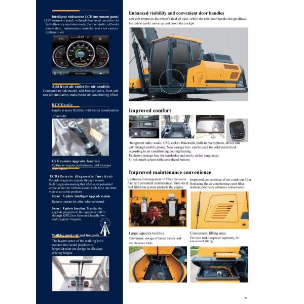 Korea Hyundai Excavator HX350 Jindongyu Machinery 1.6-1.83m3 Bucket Capacity