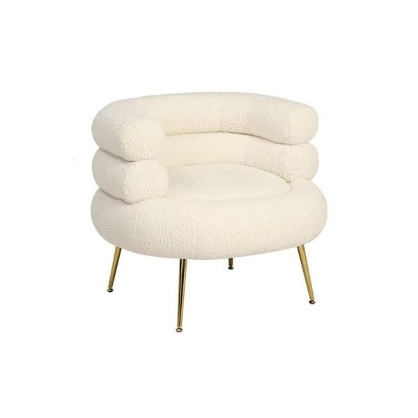 Modern Revolving Leisure Chair with Stainless Steel Legs