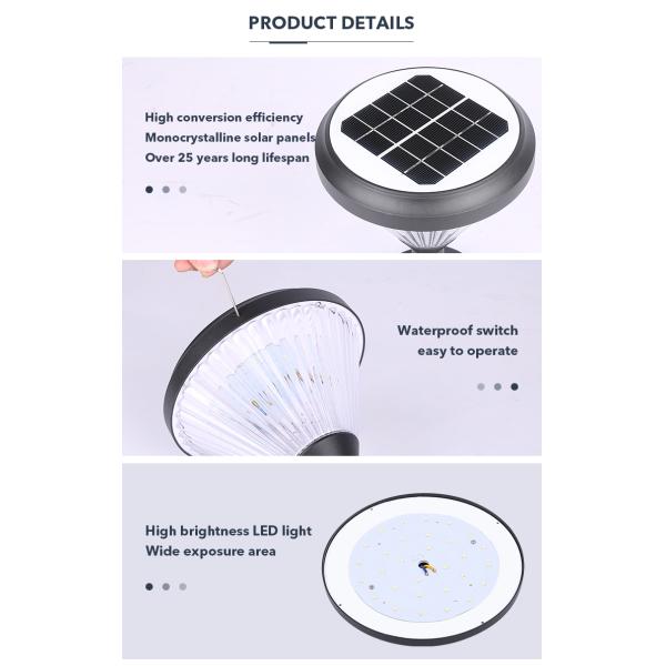 Сжигание алюминия светодиодные солнечные светодиоды с батареей 2000 мАч ODM OEM