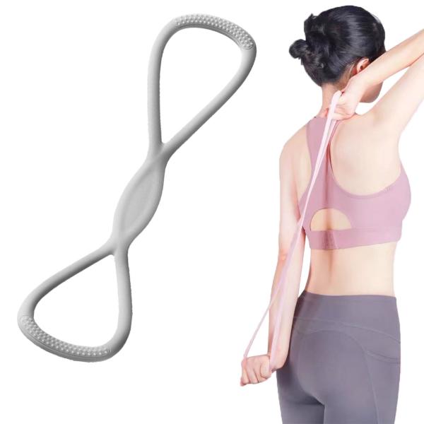Silicone Figure 8 Gym Exercise Rubber Rope Exercise Equipment For Physical Therapy Yoga