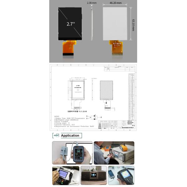 Polcd 2,7 дюйма Tft LCD сенсорный дисплей 960x240 ILI8191 Модуль привода