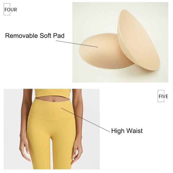 Breathable High Elastic Yoga Set Clothes Nylon Leggings And Sports Bra