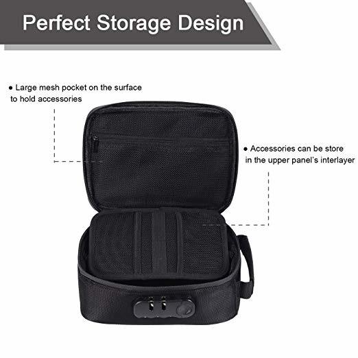 Waterproof Smell Proof Case With Lock , Odor Proof Bags For Herbs 8.3x6x3