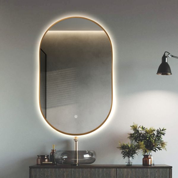 Beauty Salon Arched LED Mirror Anti Fog IP44 IP66 Luxury Modern Bathroom Mirrors