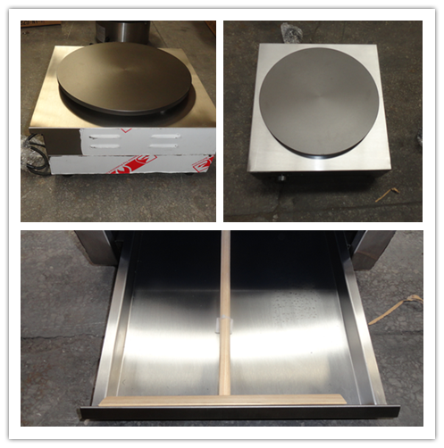 400 mm Restaurant Cooking Equipment Single Or Double Head Commercial Crepe Machine