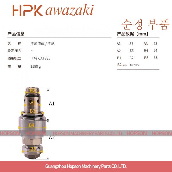 Материал сплава E325 клапана сброса 3527228 экскаватора CAT главный