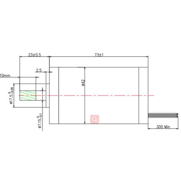 3 Phase 24v 0.24N.M 35w 42mm Shaft Low Speed Brushless Motor