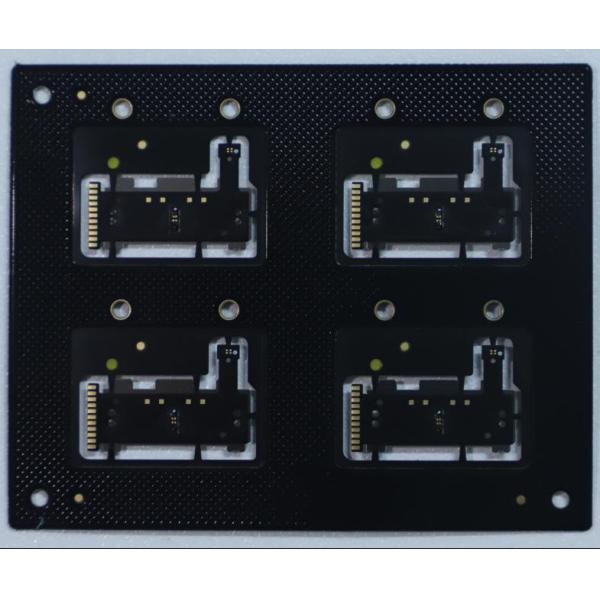4 Layer Black Oil  Solder Mask HDI PCB Circuit Board Laser Drilling Process