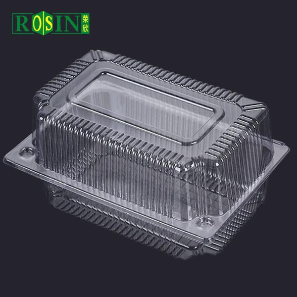 Rectangular Plastic Bakery Packaging Lightweight Disposable Pastry Box