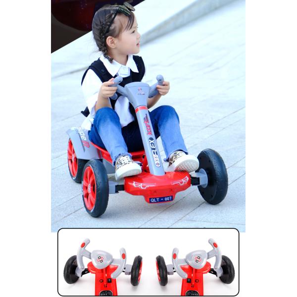 Remote Rechargeable Kids Ride On Car Four-wheel Drift Go-kart with Independent Brakes