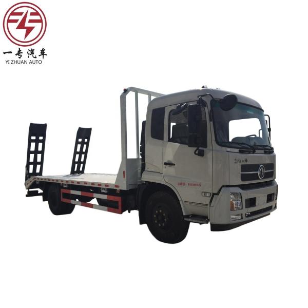4x2/6x2/6x4/8x4/8x6/4x4/6x6 Caminhão Dongfeng de cama plana para demandas de entrega de escavadeiras
