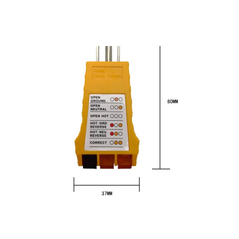 USA Outlet Tester for Grounding Products - ABS Flame Retardant Socket Tester with No Battery Needed and 36*26*87mm Compact Size
