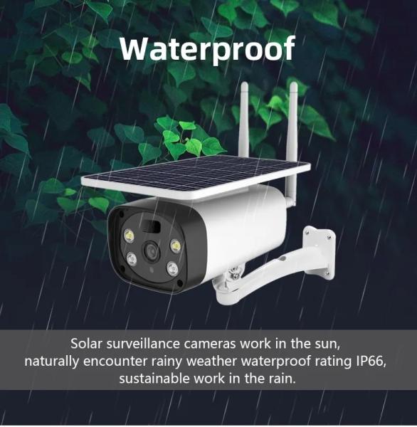 4G SIM Card 1080P HD Solar Panel Outdoor Monitoring CCTV IP Wifi Camera Smart Home Two-Way Audio Alarm Color Night