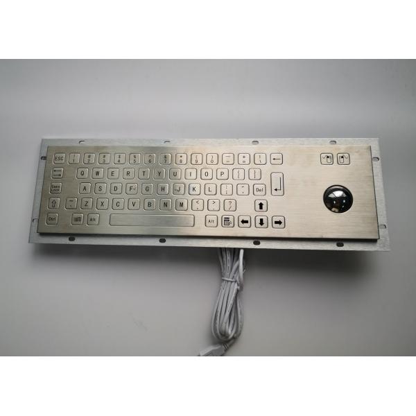 2.0 USB Compact Industrial Keyboard With Trackball Flat Keys 392 X 110mm Size