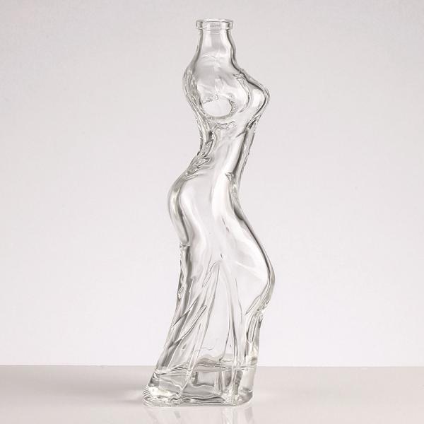 Glass Products 500ml Female Vodka Glass Whisky Red Wine Bottle for Cosmetics Industry
