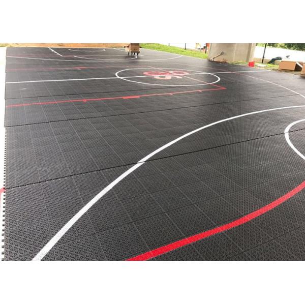 Superior Traction Ball Control Removable Basketball Court Flooring Shock Absorption