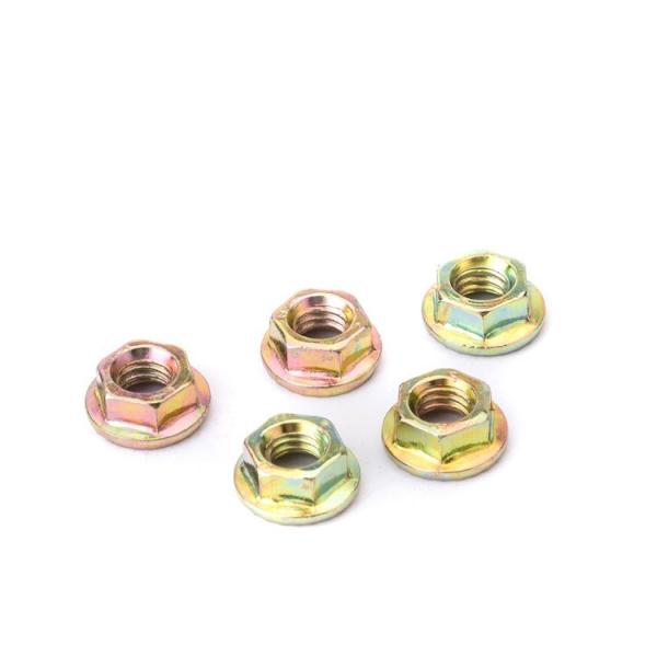 Nozes de flange de aço inoxidável Indústria geral M4 M5 M6 M8 M10 M12 Preto Amarelo Hexagonal