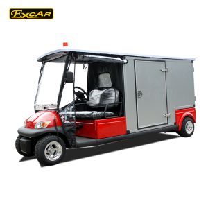 Environmental Electric Ambulance Car Red Golf Cart Ambulance For Hospital