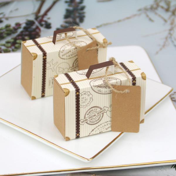 Mini Luggage Drawer Wedding Favour Gift Boxes With Kraft Tag