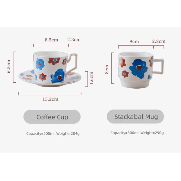 200 мл цветочный латте капучино керамическая чашка фарфоровая чашка для кофе и чашки для чашки скандинавская