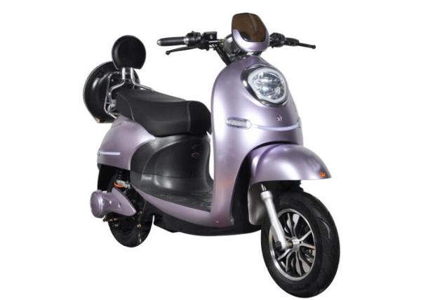 Fast Charging Electric Motorcycle Scooter 55 Km / H Max Speed High Safety Purple