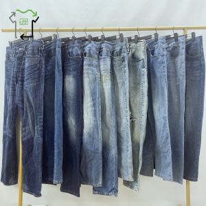 Wholesale High-Collar Summer Second Hand Branded Jeans Fashion Quality Used Clothes Premium Use Clothing Used Brand Clothes