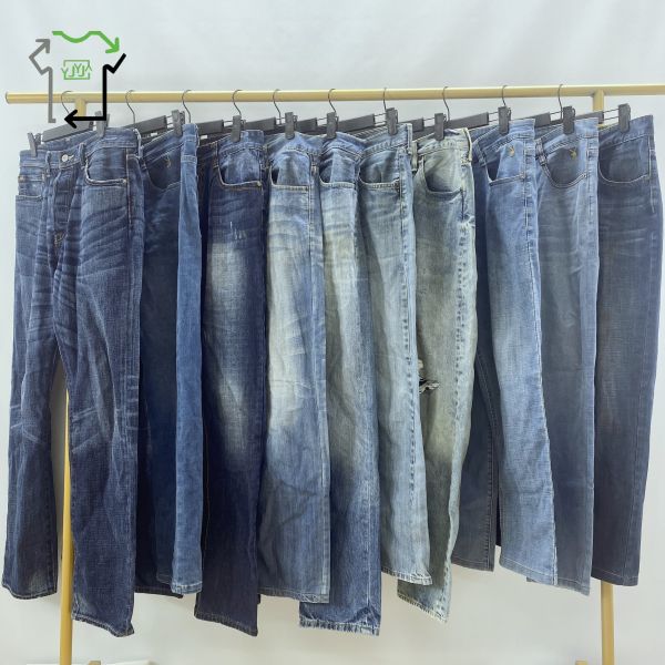 Wholesale High-Collar Summer Second Hand Branded Jeans Fashion Quality Used Clothes Premium Use Clothing Used Brand Clothes