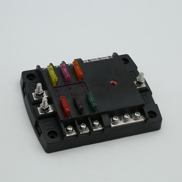 6 Way Fuse Distribution Block Car Boat Fuse Box Holder с предупреждающим индикатором и положительным вводом отрицательной шины