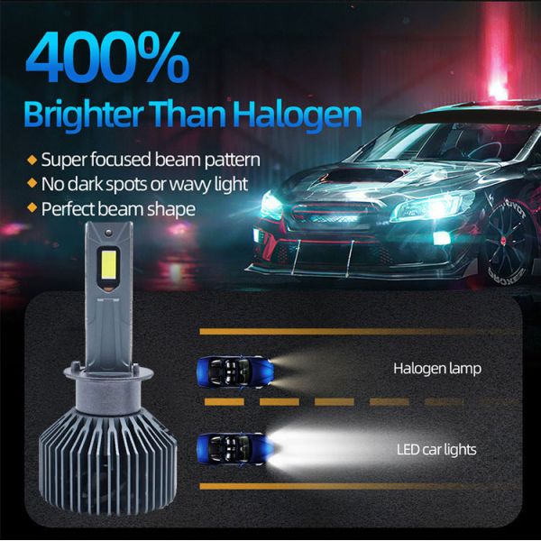 New 160W 6500K Universal H1 Car LED Headlight Bulb with 11000LM