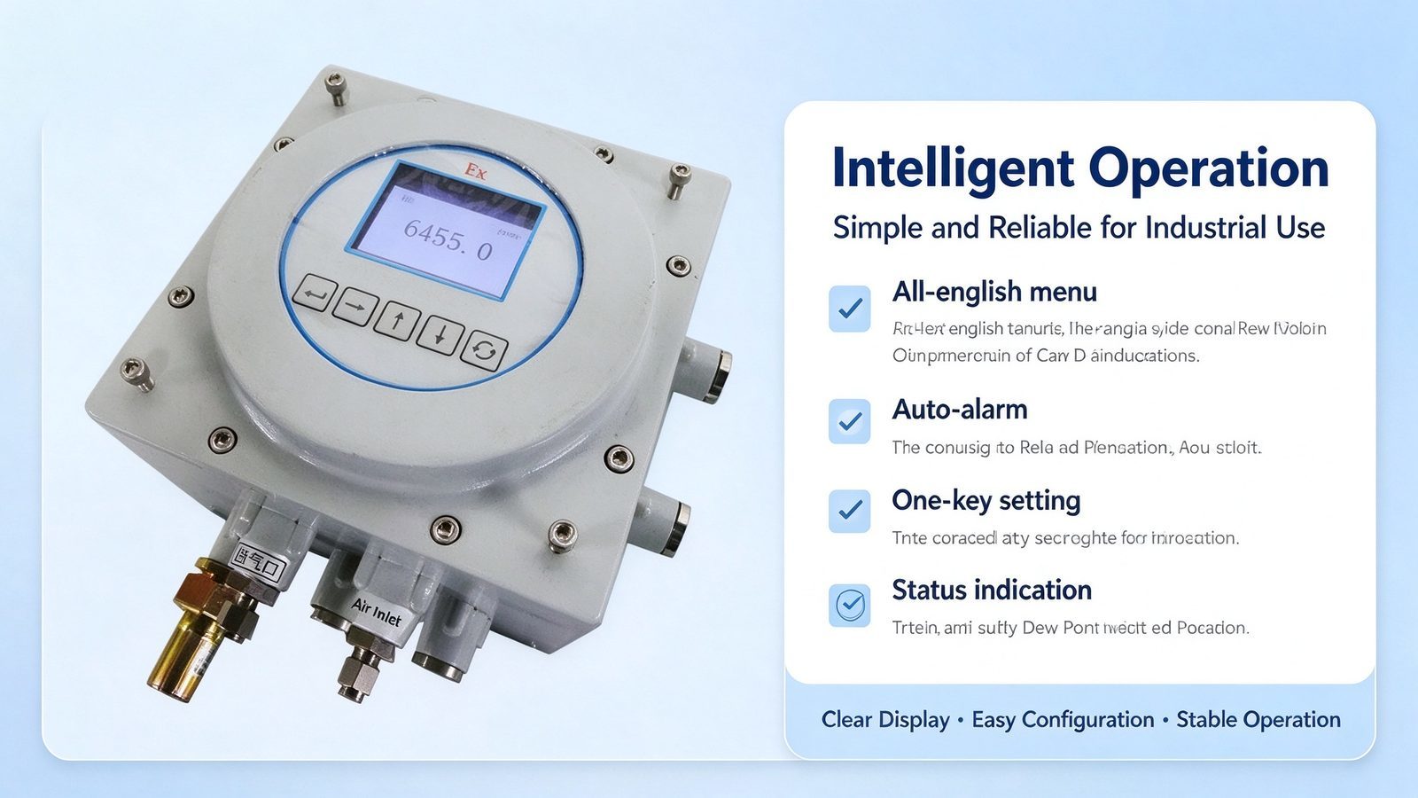 Portable Explosion Proof Gas Analyzer Dew Point Meter Micro Water Analyzer For Chemical Industry