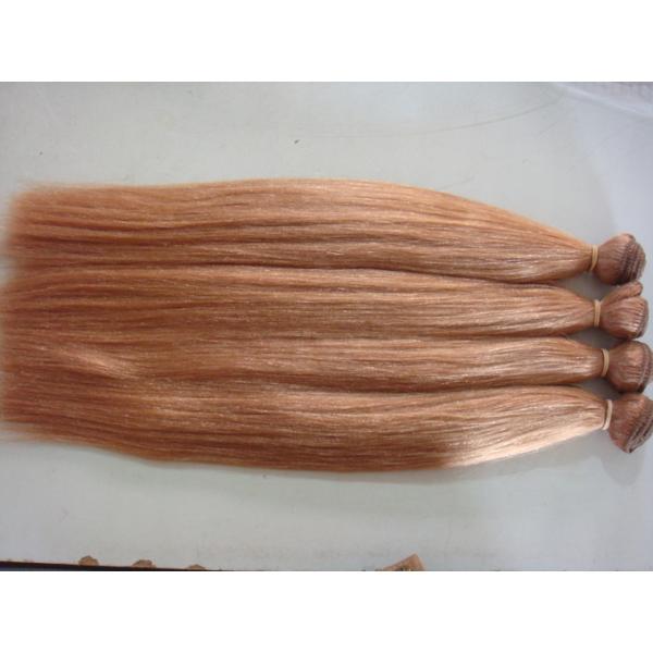 100g Bundle And Closure Straight Blonde Weaving Hair Extensions
