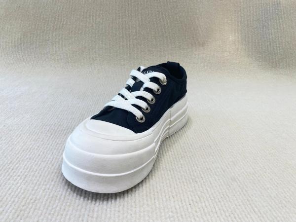 Ladies Black And White Espadrilles Round Head Black White Espadrilles Thick Bottom