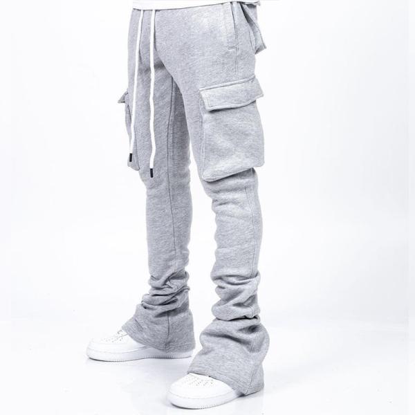 Wholesale Customized Logo Men's Streetwear Sport Leisure Trousers Sweatpants Casual Flared Pants Cargo Pants