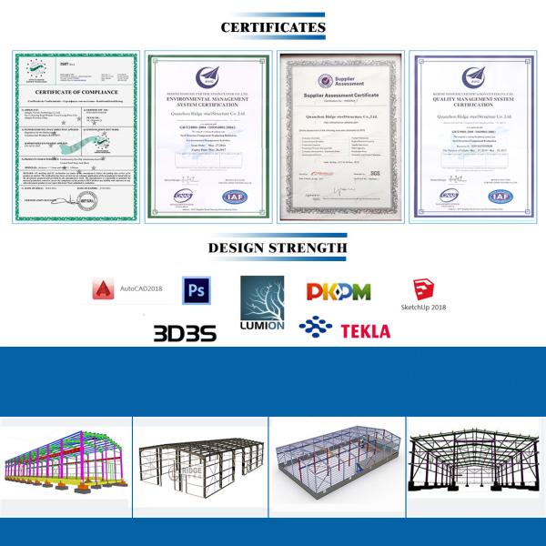 Metal Galvanized New Design Workshop Prefab Warehouse Modular Light Heavy House Prefabricated Construction Steel Structure for Building Material