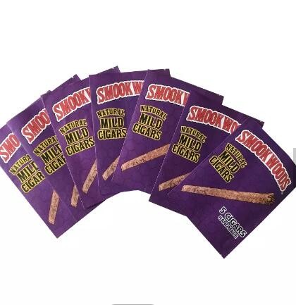 Printed Plastic Foil Fin Seal Smokewoods Tobacco Packaging Bags Pouch For tobacco