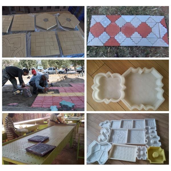 Molde plástico concreto de la pavimentadora que entrelaza, 800-1000 moldes de la piedra de la pavimentadora de las épocas